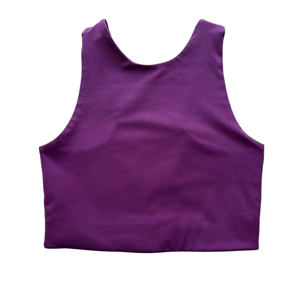 Girlfriend Collective Dylan Tank Bra in Burgundy Purple Size XS X-Small